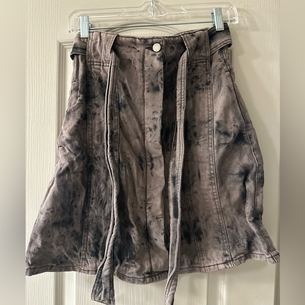 Anthropology Porridge Denim Tie-Dye Skirt